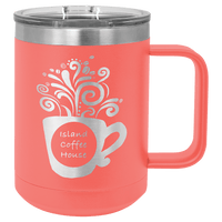 Thumbnail for Polar Camel 15 oz. Red Vacuum Insulated Mug with Slider Lid