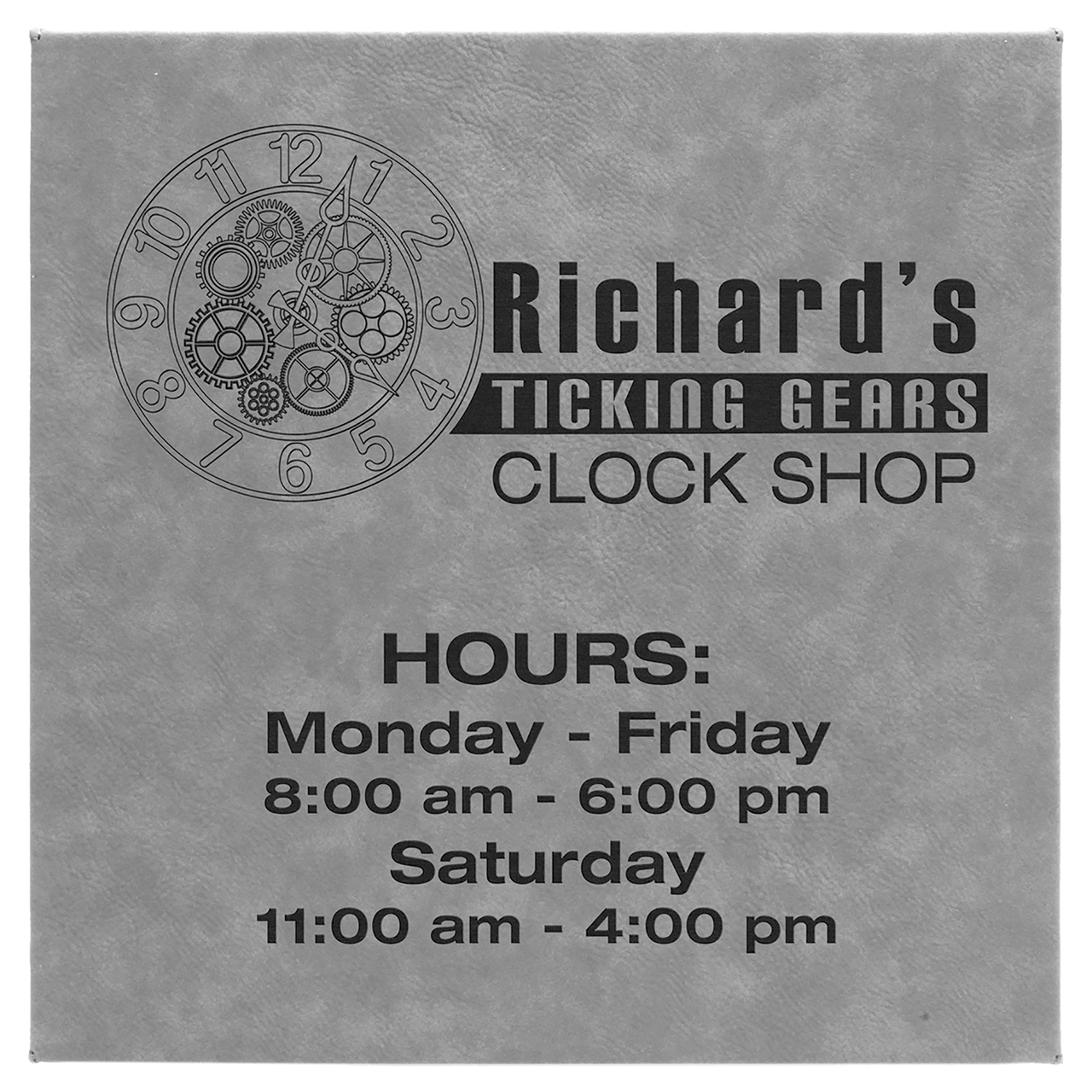 10" x 10" Teal Laserable Leatherette Wall Decor with Sawtooth Hanger