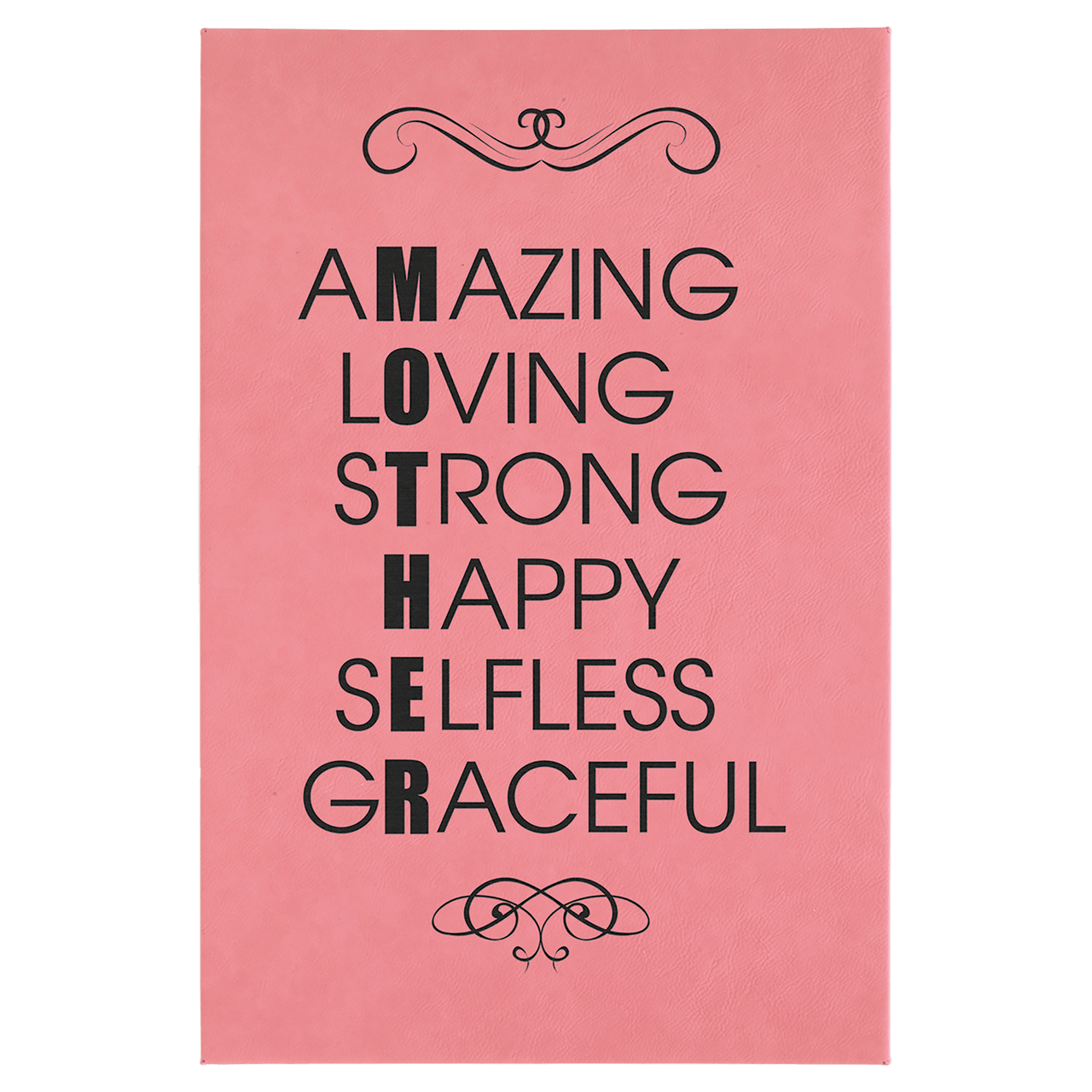 12" x 18" Rustic/Silver Laserable Leatherette Wall Decor with Sawtooth Hanger