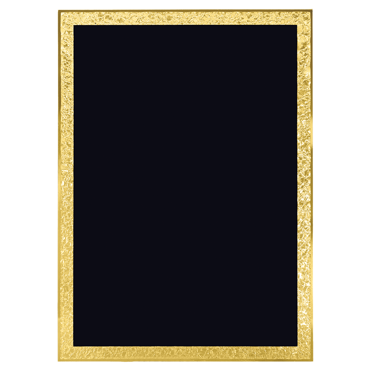 7" x 10" Blue Brass Plated Steel Florentine Border Designer Plaque Plate