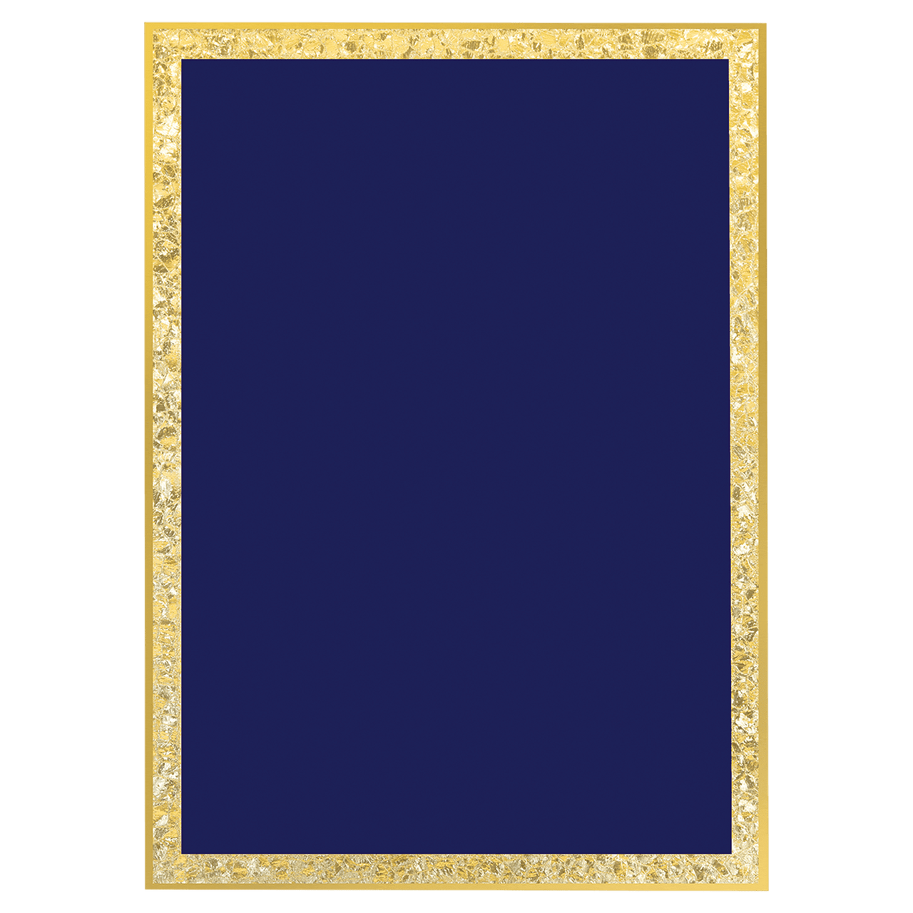 7" x 10" Blue Brass Plated Steel Florentine Border Designer Plaque Plate