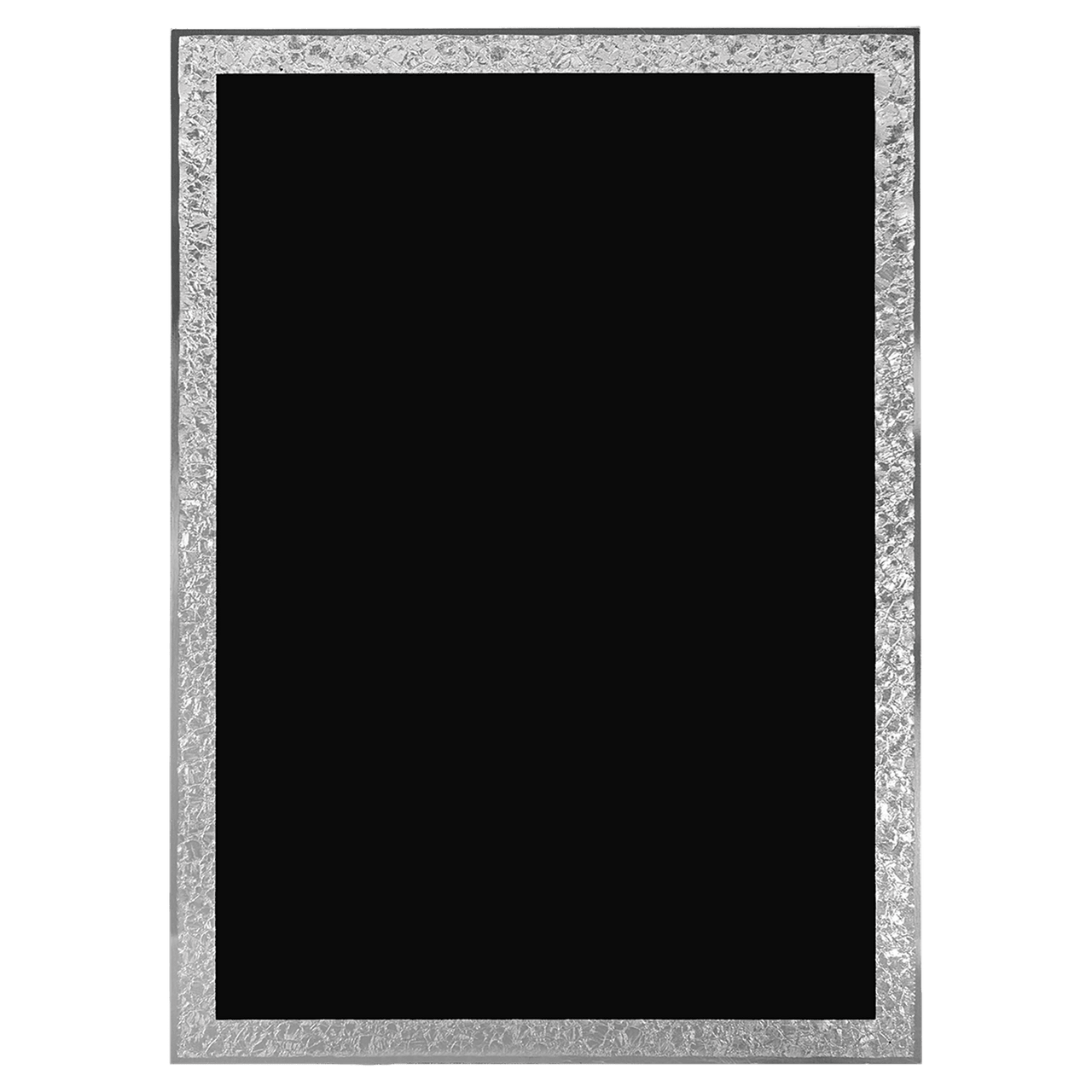 5" x 7" Black Aluminum Florentine Border Designer Plaque Plate