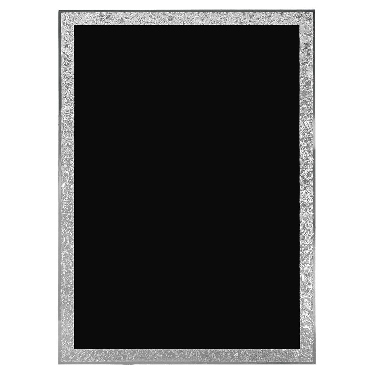 5" x 7" Black Aluminum Florentine Border Designer Plaque Plate