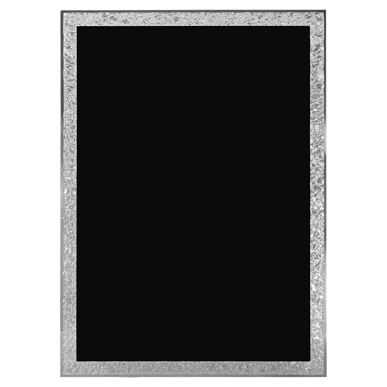 5" x 7" Black Aluminum Florentine Border Designer Plaque Plate