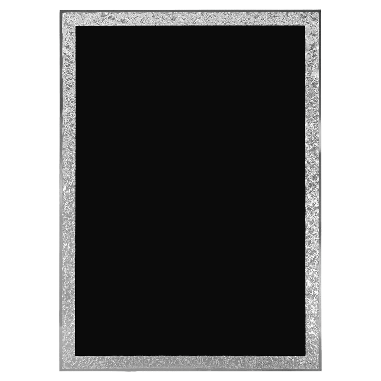 5" x 7" Black Aluminum Florentine Border Designer Plaque Plate