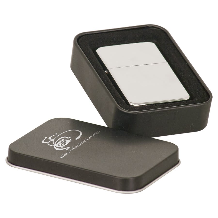 Matte Black Lighter in Black Tin
