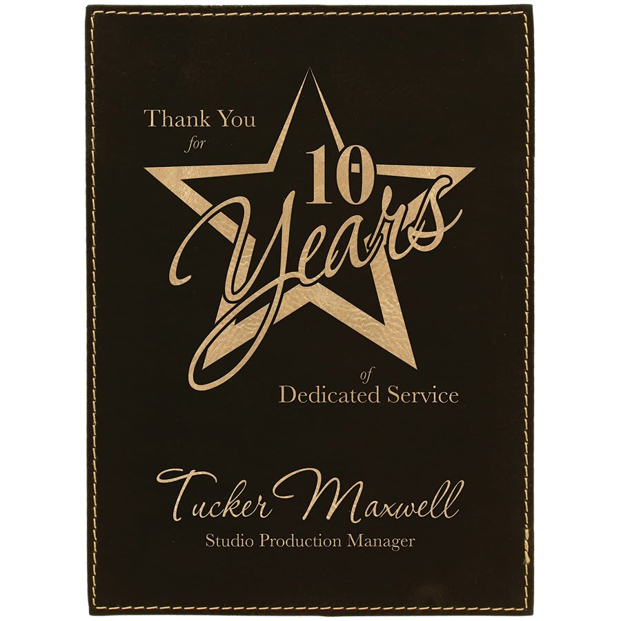 4" x 6" Rawhide Leatherette Plaque Plate