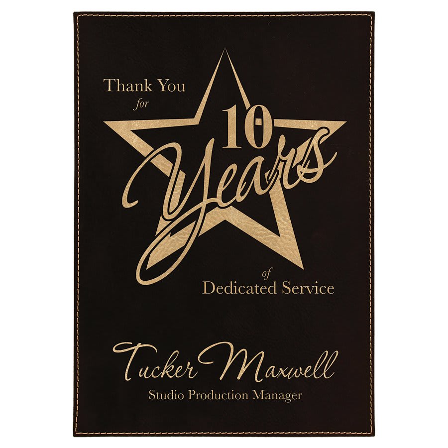 4" x 6" Rawhide Leatherette Plaque Plate