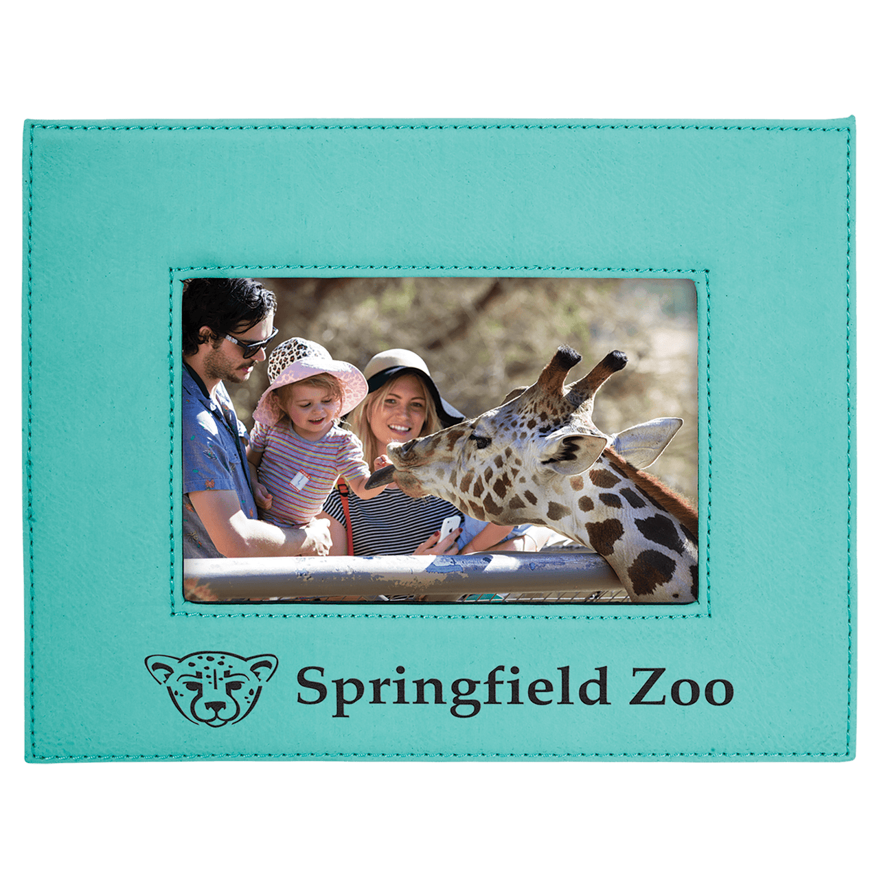 4" x 6" Dark Brown Laserable Leatherette Photo Frame