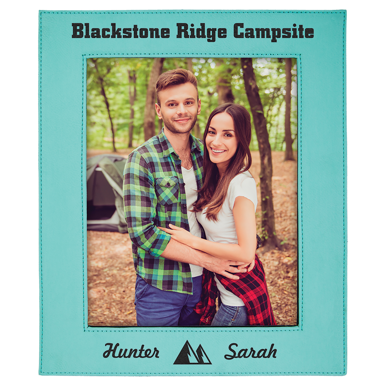 8" x 10" Rawhide Laserable Leatherette Photo Frame