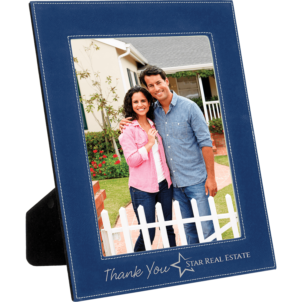 8" x 10" Rawhide Laserable Leatherette Photo Frame