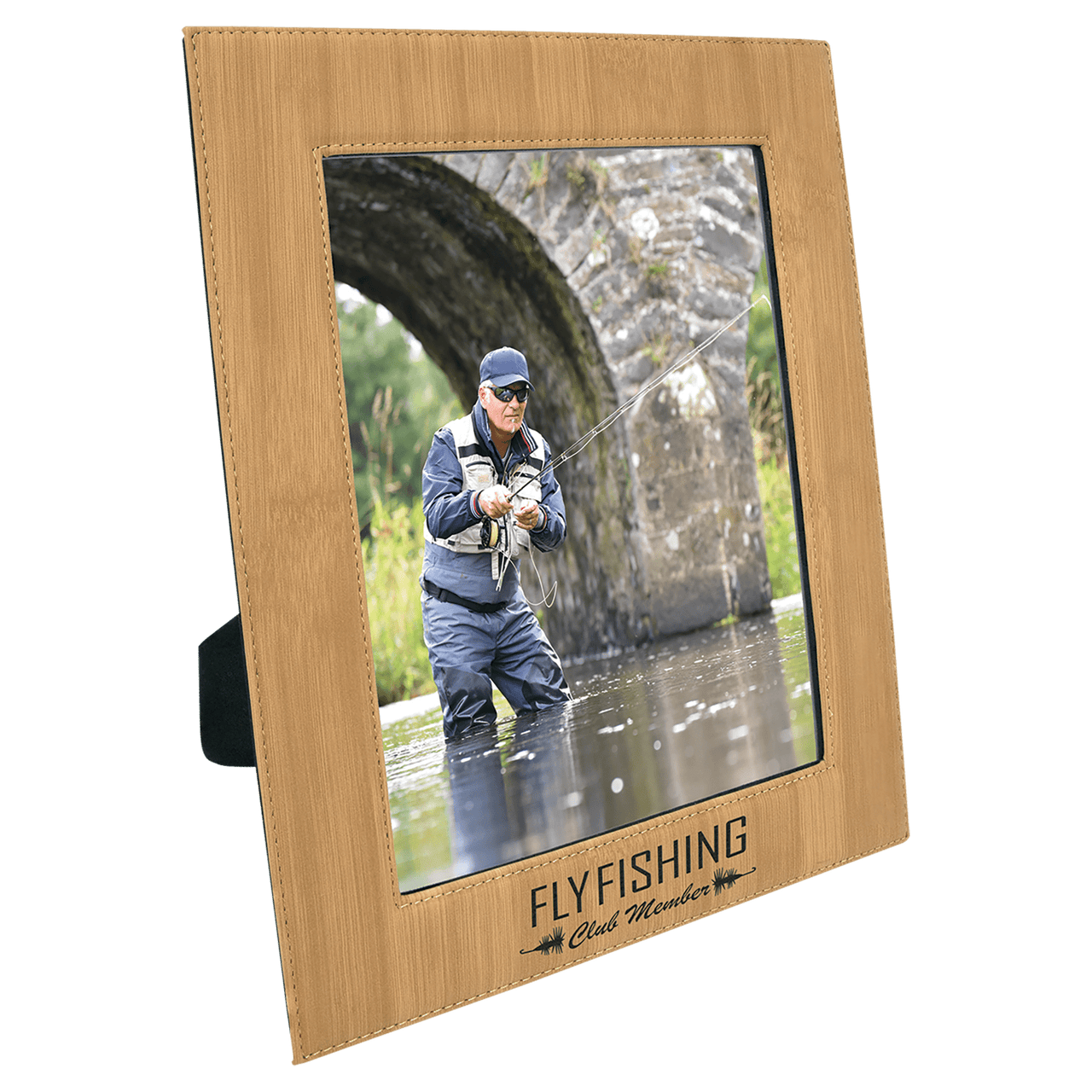 8" x 10" Rawhide Laserable Leatherette Photo Frame