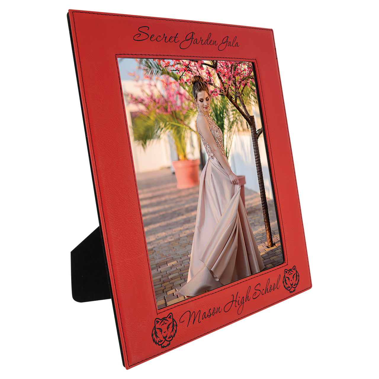 8" x 10" Rawhide Laserable Leatherette Photo Frame