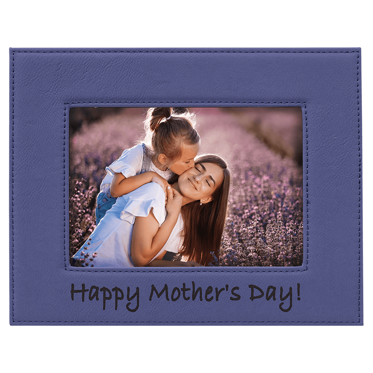 5" x 7" Gray Laserable Leatherette Photo Frame
