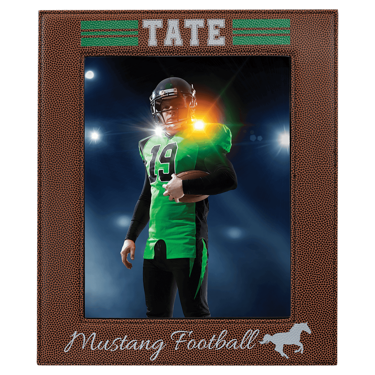 8" x 10" Rawhide Laserable Leatherette Photo Frame