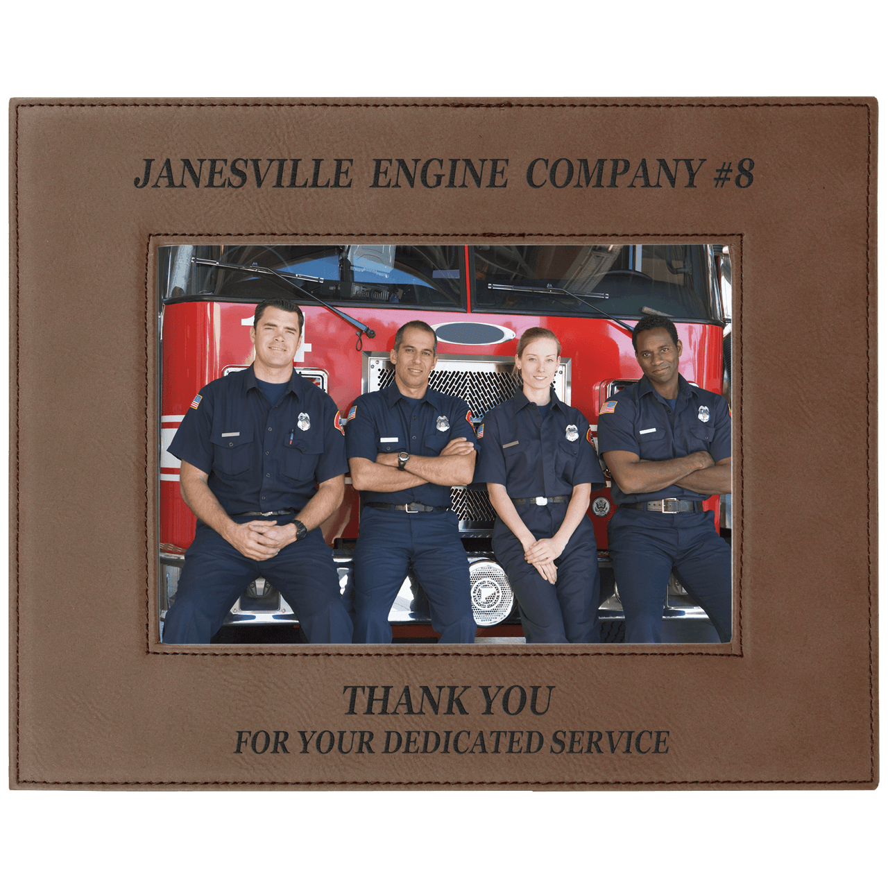 5" x 7" Gray Laserable Leatherette Photo Frame