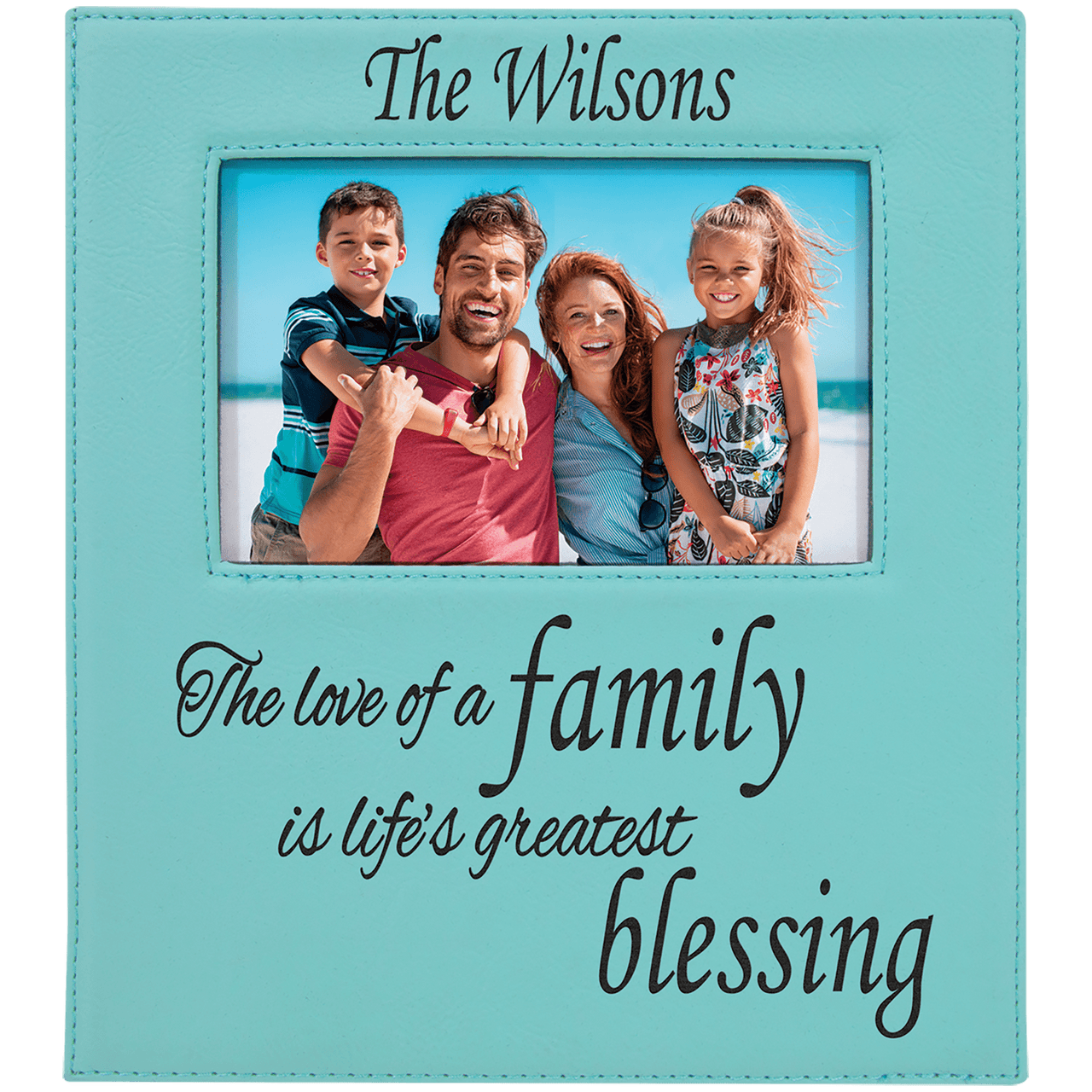 4" x 6" Dark Brown Laserable Leatherette Photo Frame