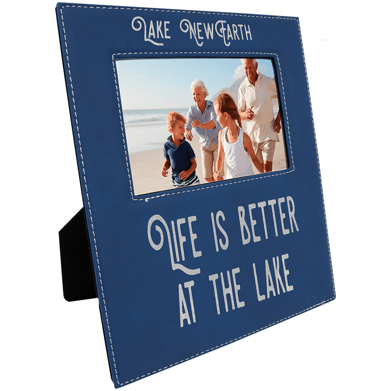 4" x 6" Dark Brown Laserable Leatherette Photo Frame