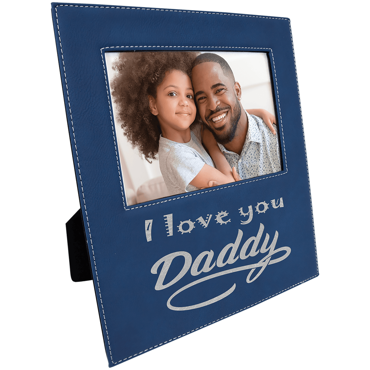 5" x 7" Gray Laserable Leatherette Photo Frame