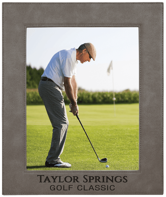8" x 10" Rawhide Laserable Leatherette Photo Frame