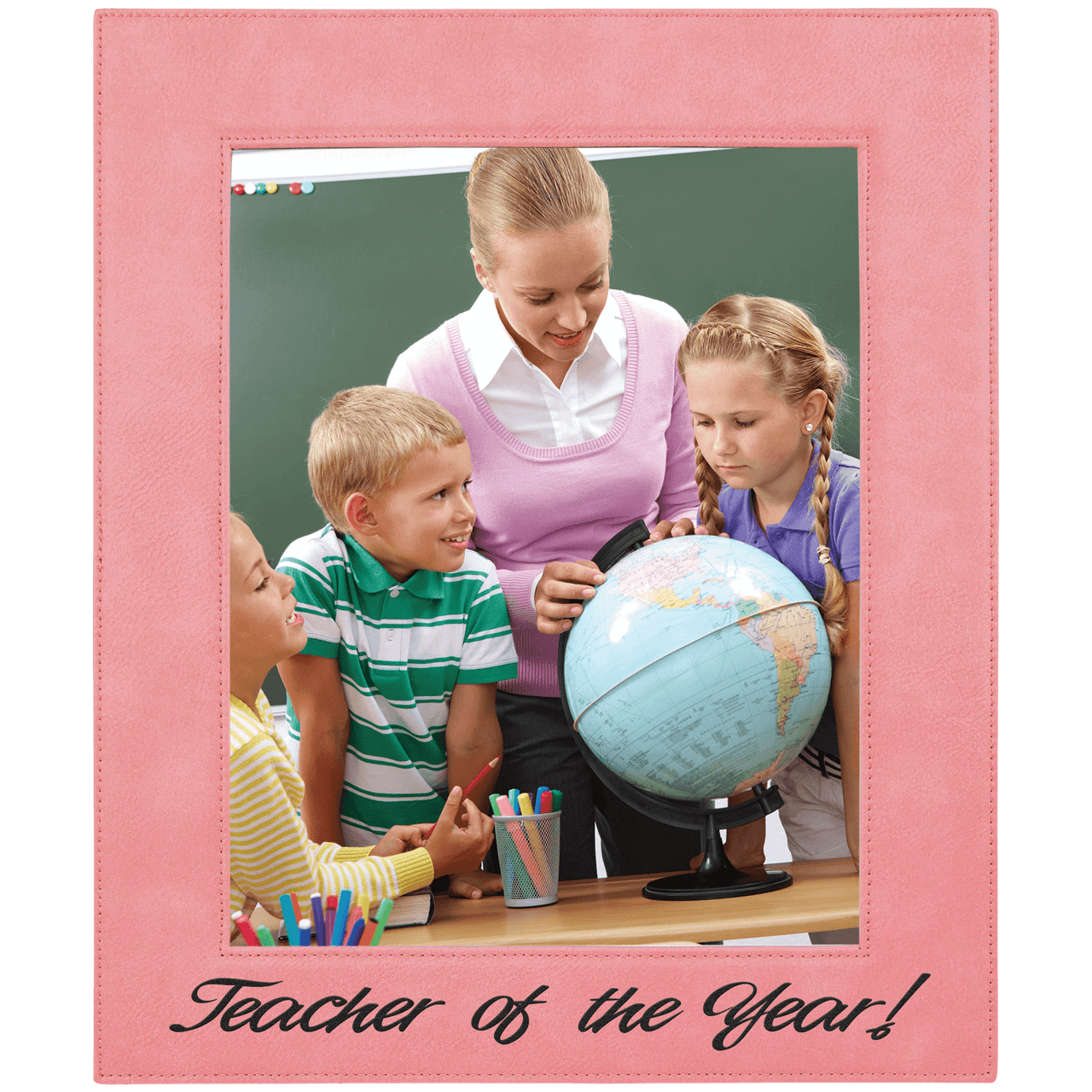 8" x 10" Rawhide Laserable Leatherette Photo Frame