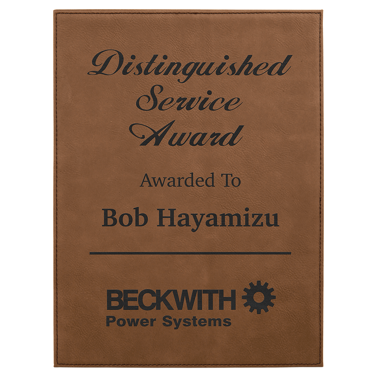8" x 10" Dark Brown Laserable Leatherette Plaque