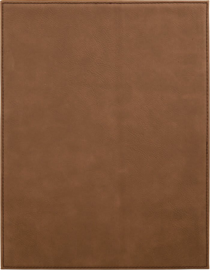 8" x 10" Dark Brown Laserable Leatherette Plaque