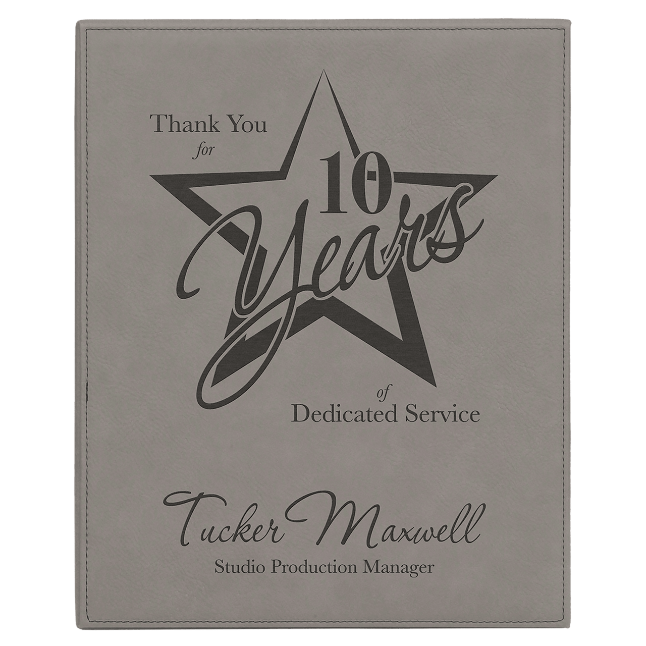 9" x 12" Light Brown Laserable Leatherette Plaque