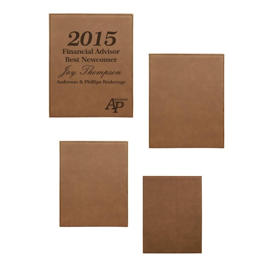 Light Brown Laseraeble Leatherette Plaque Sample Set