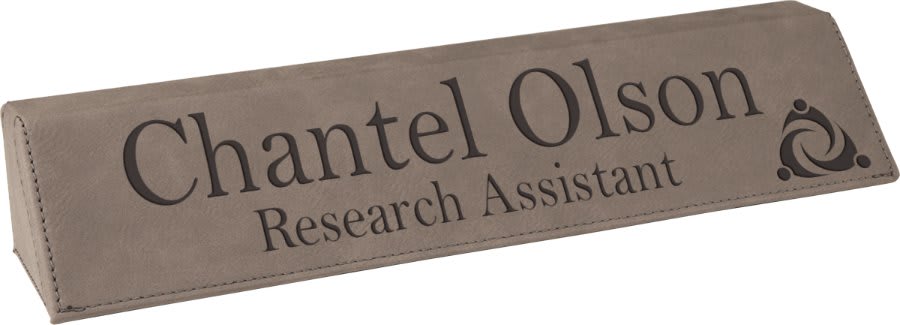 10 1/2" Rawhide Laserable Leatherette Desk Wedge