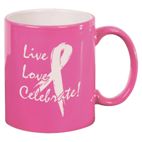 Thumbnail for 11 oz. Black Ceramic Round LazerMug