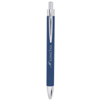 Thumbnail for Blue/Silver Laserable Leatherette Pen