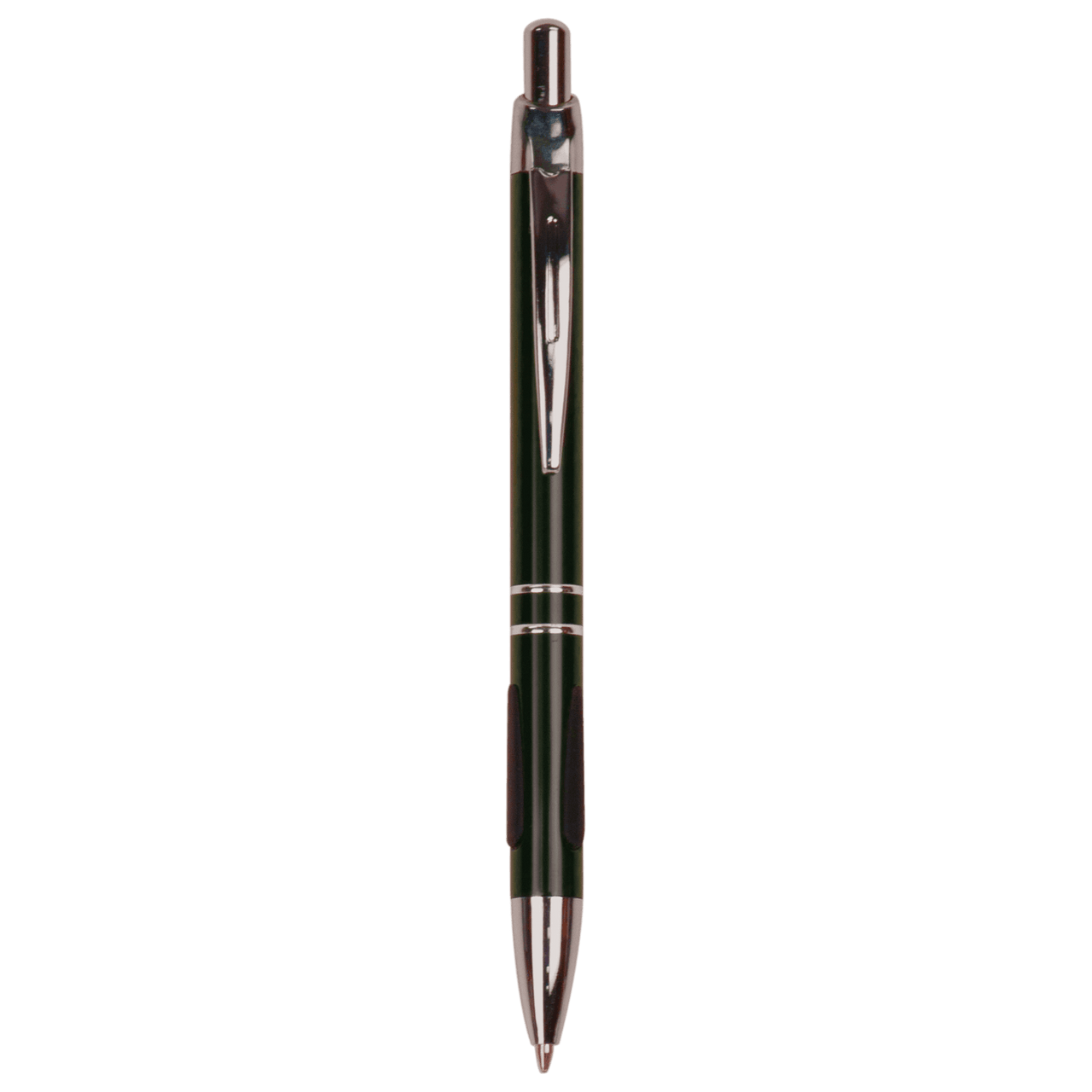 Green with Silver Trim Laserable Pen with Gripper