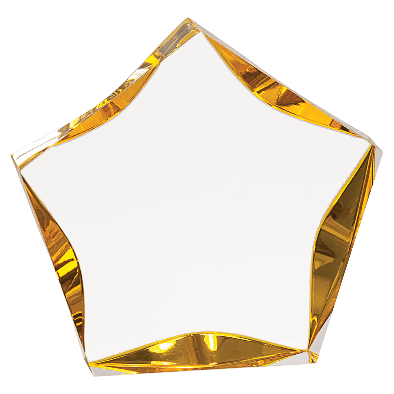 7" Clear/Gold Luminary Star Acrylic