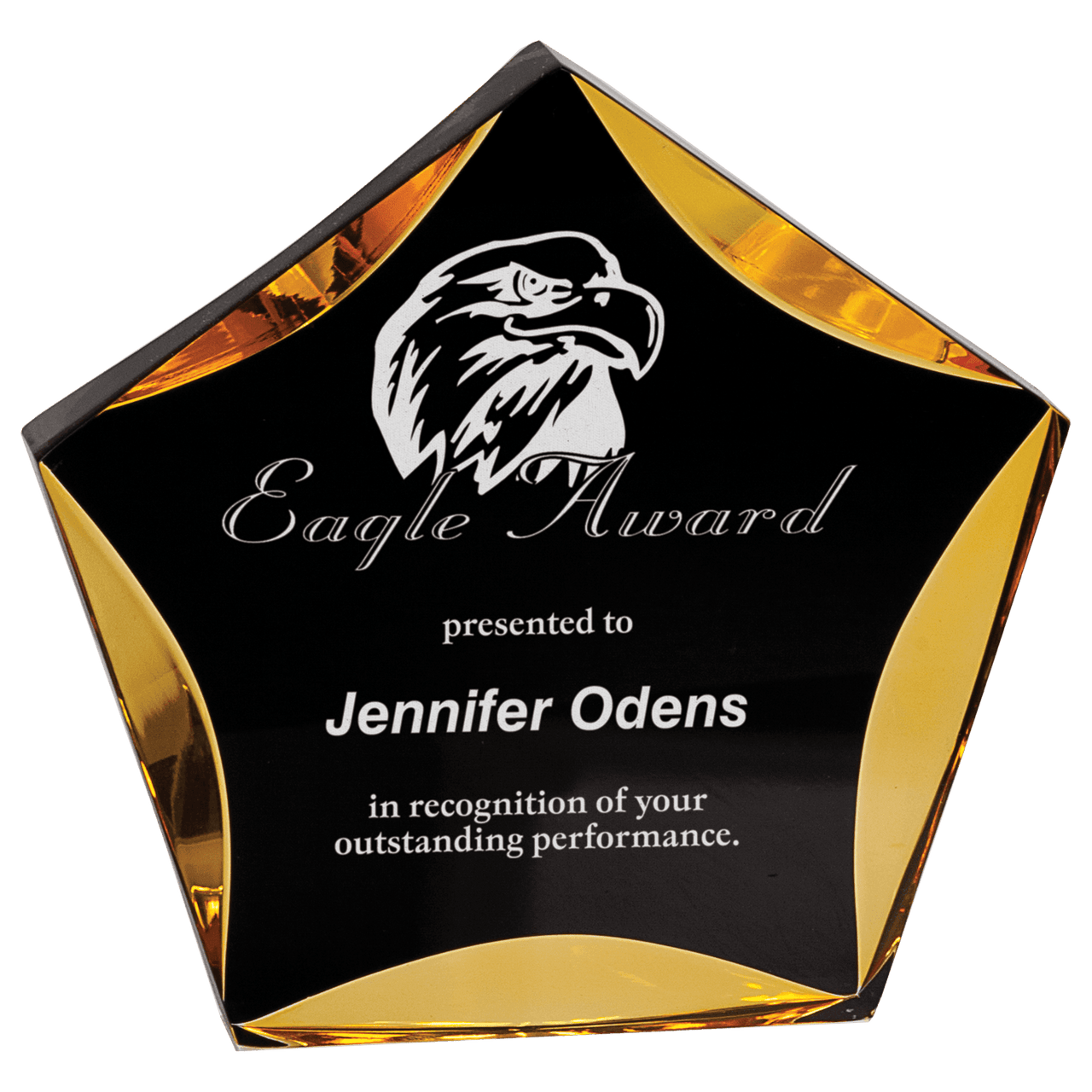 7" Black/Gold Luminary Star Acrylic