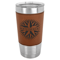Thumbnail for Polar Camel 20 oz. Teal Laserable Leatherette Tumbler with Clear Lid