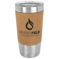 Thumbnail for Polar Camel 20 oz. Leather Tumbler with Slider Lid and Clear Lid Options