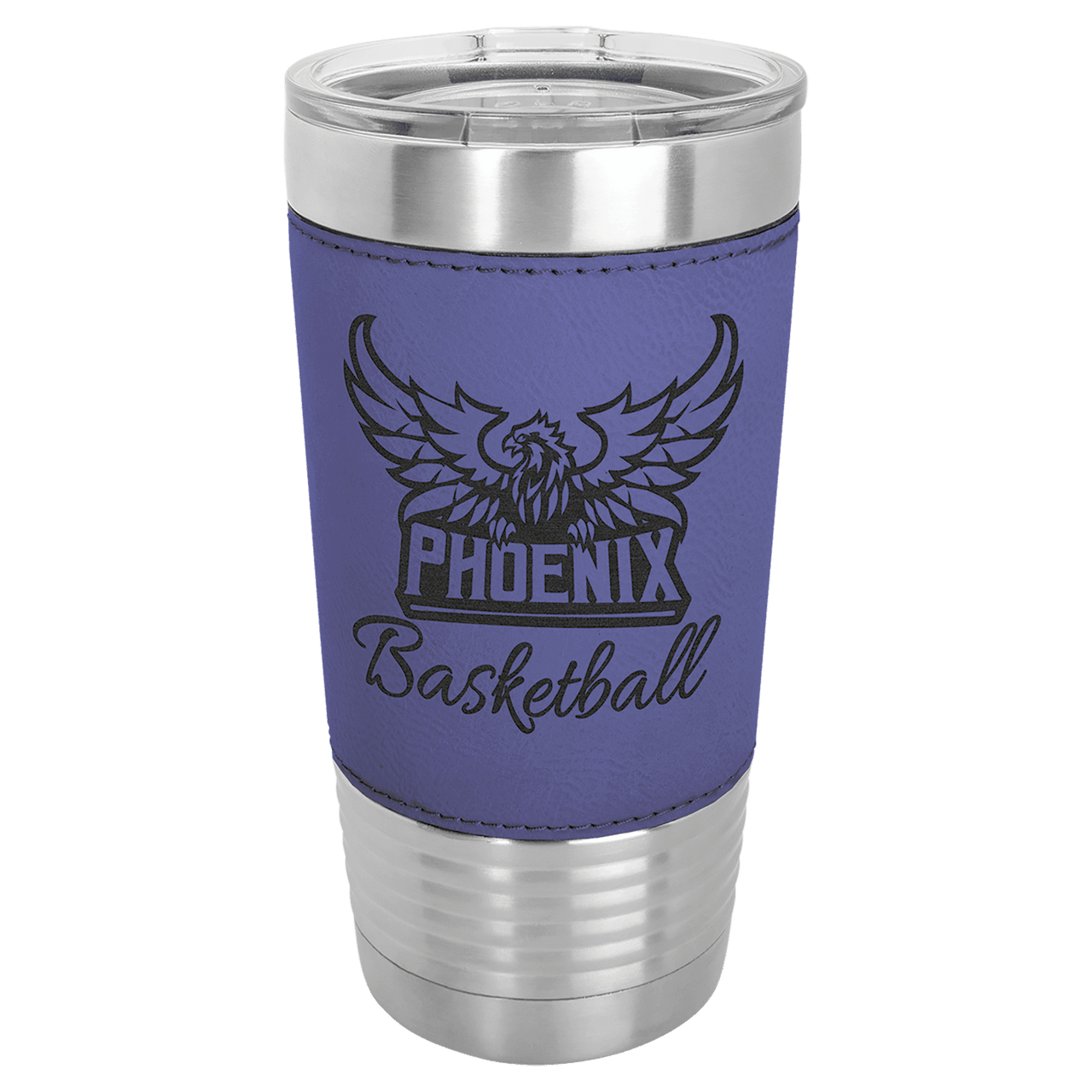 Polar Camel 20 oz. Leather Tumbler with Slider Lid and Clear Lid Options