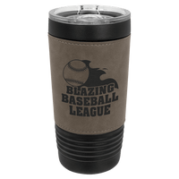 Thumbnail for Polar Camel 20 oz. Leather Tumbler with Slider Lid and Clear Lid Options