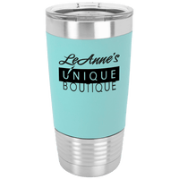 Thumbnail for Polar Camel 20 oz. Blue/White Tumbler with Silicone Grip and Clear Lid