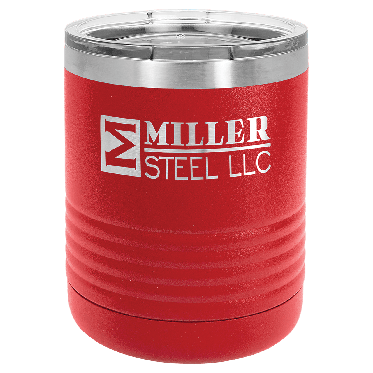 Polar Camel 10 oz. Maroon Vacuum Insulated Ringneck Tumbler with Clear Lid