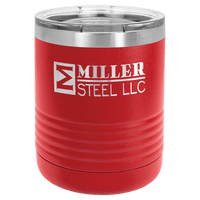 Thumbnail for Polar Camel 10 oz. Maroon Vacuum Insulated Ringneck Tumbler with Clear Lid