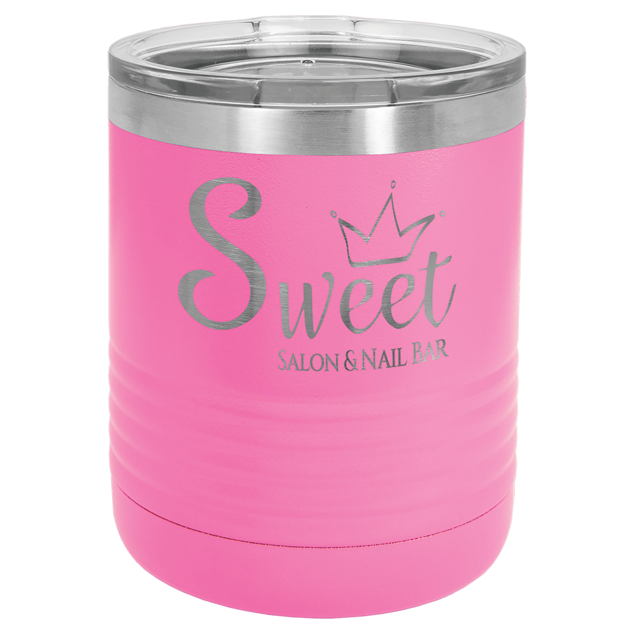 Polar Camel 10 oz. Maroon Vacuum Insulated Ringneck Tumbler with Clear Lid