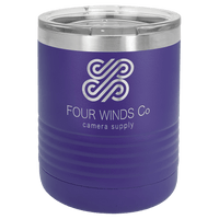 Thumbnail for Polar Camel 10 oz. Maroon Vacuum Insulated Ringneck Tumbler with Clear Lid