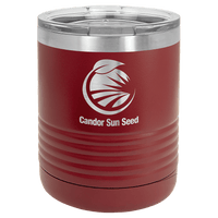 Thumbnail for Polar Camel 10 oz. Maroon Vacuum Insulated Ringneck Tumbler with Clear Lid