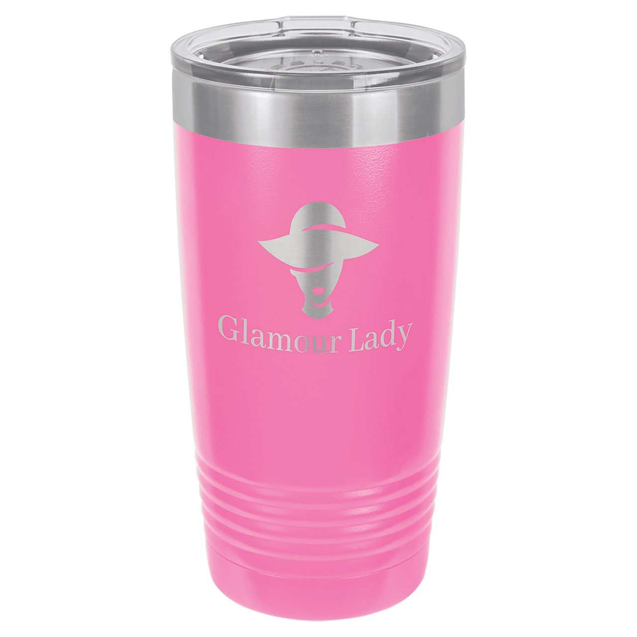 Polar Camel 20 oz. Purple Vacuum Insulated Ringneck Tumbler with Clear Lid