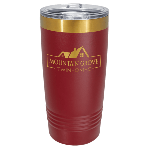 Polar Camel 20 oz. Gold ION-Plated Ringneck Tumbler with Slider Lid