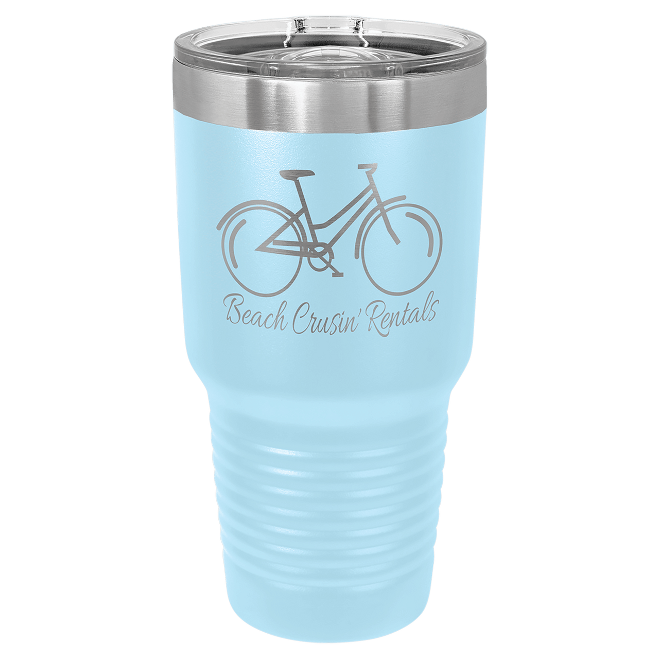 Polar Camel 30 oz. Teal Ringneck Vacuum Insulated Tumbler with Clear Lid