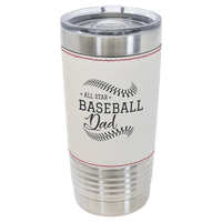 Thumbnail for Polar Camel 20 oz. Leather Tumbler with Slider Lid and Clear Lid Options