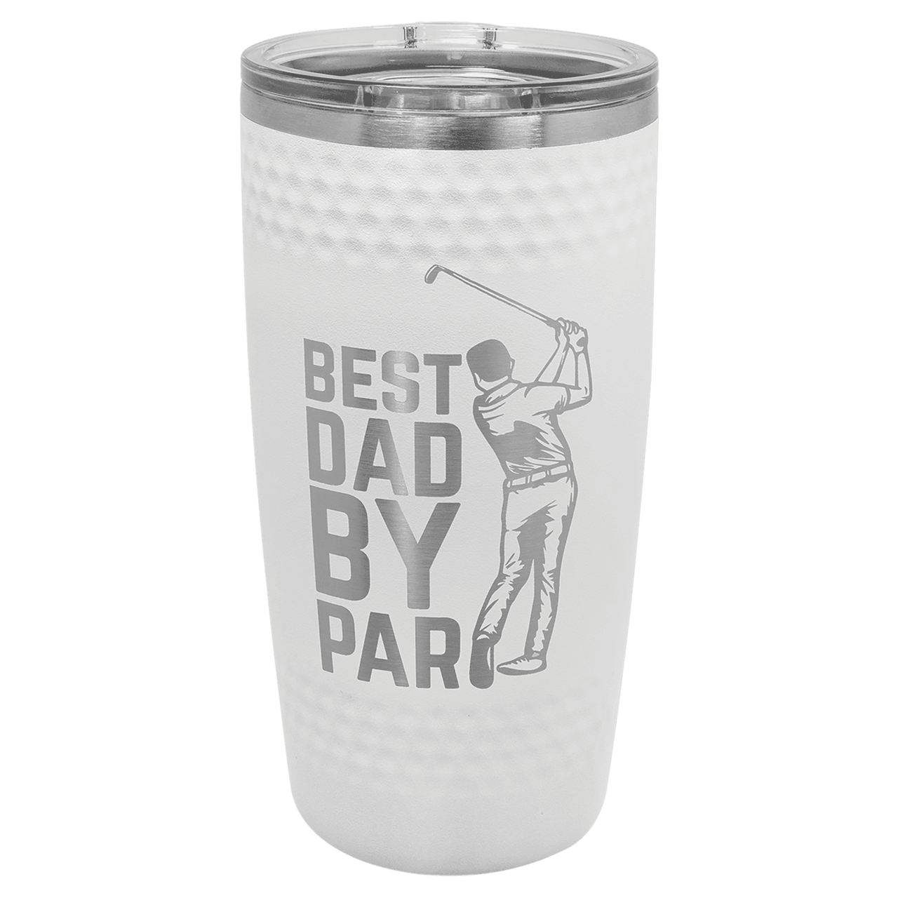 Polar Camel 20 oz. White Golf Tumbler with Dimples and Slider Lid